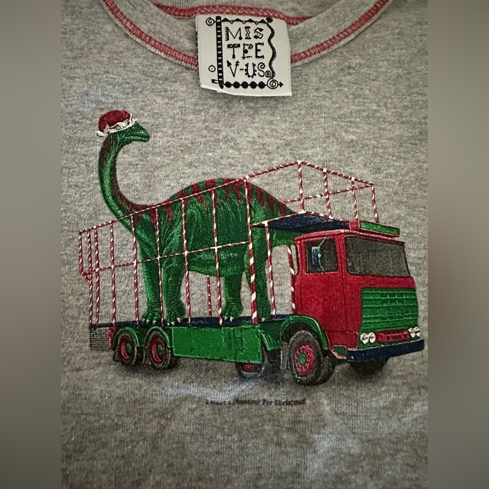 Mis Tee V-Us "I want a Dinosaur for Christmas" Long Sleeve Tee- 24M